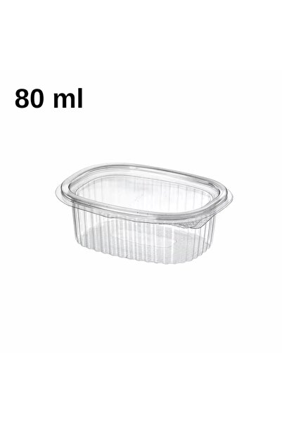 LYOBEST Σετ 100 επαναχρησιμοποιήσιμων οβάλ κυπέλλων σάλτσας με καπάκι, 80 ml