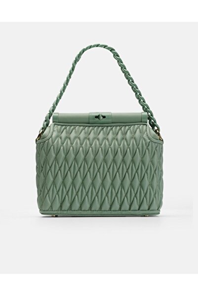 ÇANTA Juvis Bag Midnight Elegance Mint Yeşili Zincir Detaylı Suni Deri Kadın ...