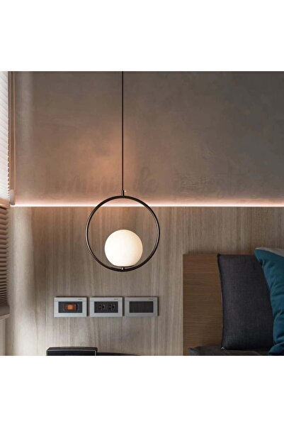 Lumini de Poveste Pendul Moon Round Black