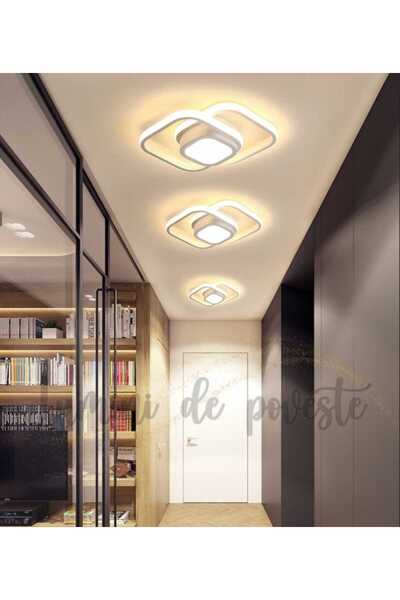 Lumini de Poveste Aplica LED 28W Double Square Alb