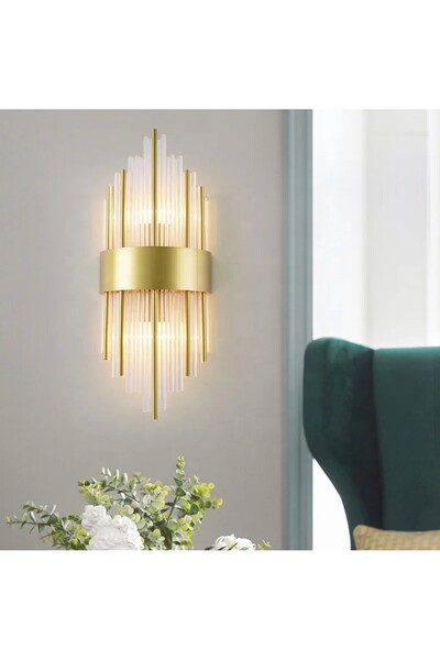 Lumini de Poveste Aplica Perete Cristal Harmony Gold Mini (Auriu)