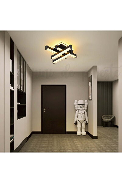 Lumini de Poveste Aplica LED 62W Zig Zag Negru Patrat