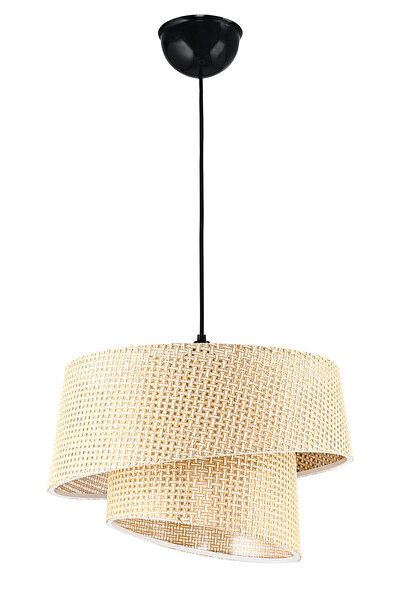 yamsan Manolya Modern Kumaş Başlıklı 2 Katlı Yatak Odası Çocuk Odası Salon Mutfak Hol Avize