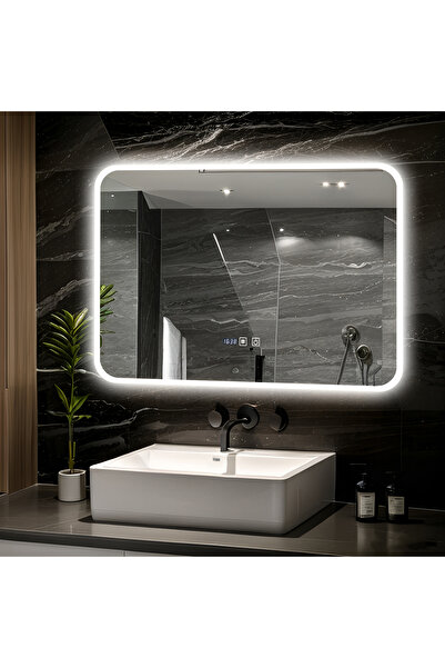 Lumini de Poveste Oglinda LED baie 80x60 Classy, Dezaburire, Ceas, LDPJ188