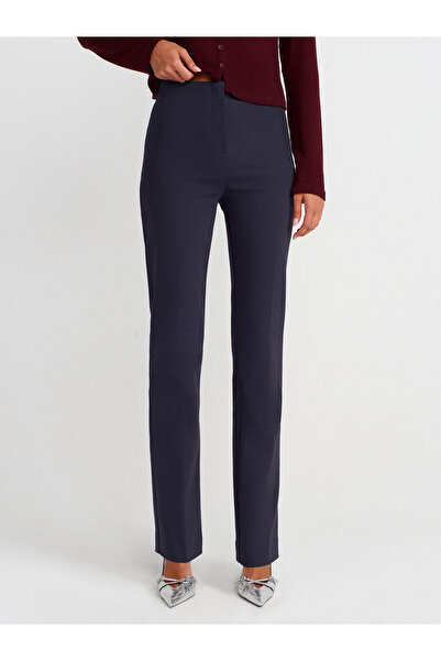 Dilvin 72184 Yüksek Bel Çan Paça Pantolon-Lacivert