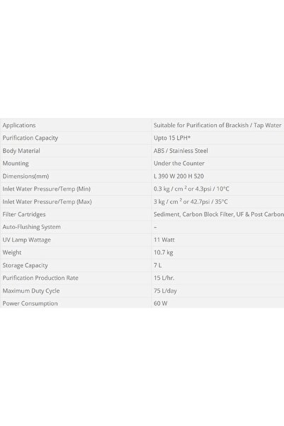 KENT Excell Plus Water purifier Advanced RO for kitchen and tap water