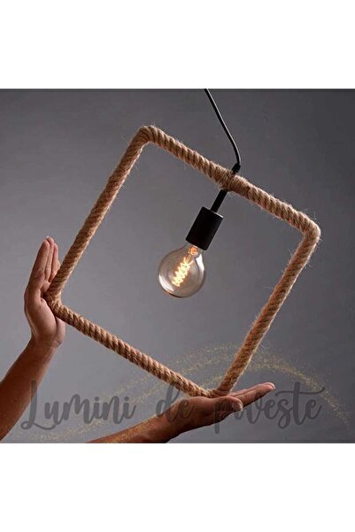 Lumini de Poveste Pendul Vintage Rope Square