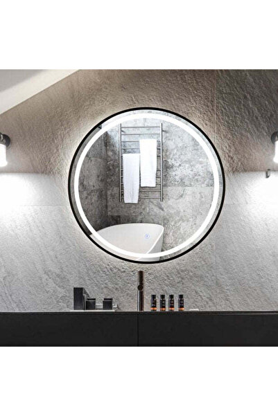 Lumini de Poveste Oglinda LED 10W de baie Luxury Round Black 70 cm LDPJ110