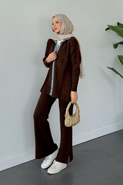 Şulemoda Giyim Medusa Yumoş Κοστούμι με λεπτομέρειες από τζιν καφέ