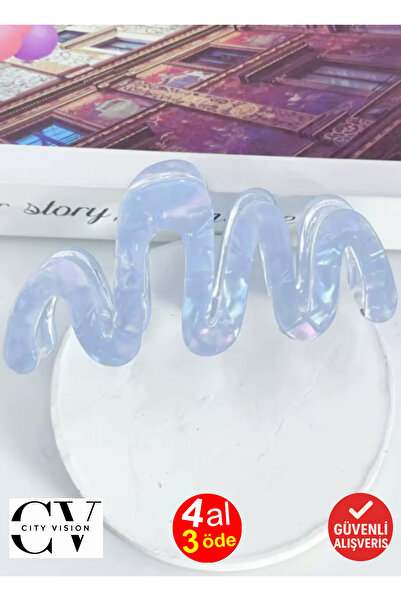 cityvision Модель Dalga Mavi Renk Asetat 10,5 см Lüks Mandal Toka