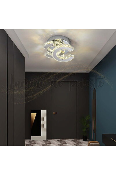 Lumini de Poveste Aplica LED 32W Cristal Double C Argintiu