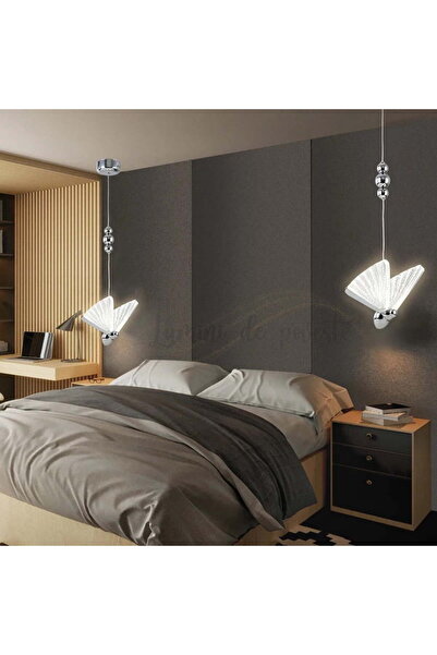 Lumini de Poveste Pendul LED 12W Butterfly 1 Argintiu