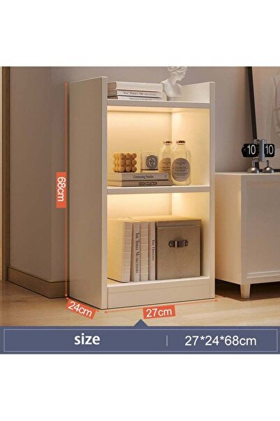 Yelajoy 2 Layers Bookcase,with Doors Assembled Storage Cabinet,Display Storage Shelves for Home Office