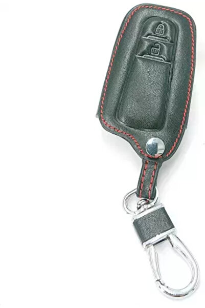 Vtk Husă cheie din piele pentru Toyota Camry CHR Corolla RAV 4 Avalon Land Cruiser Prado Prius 2 butoane