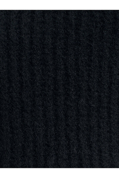 Dilvin 10814 Polo Yaka Yumuşak Dokulu Triko Kazak-Siyah