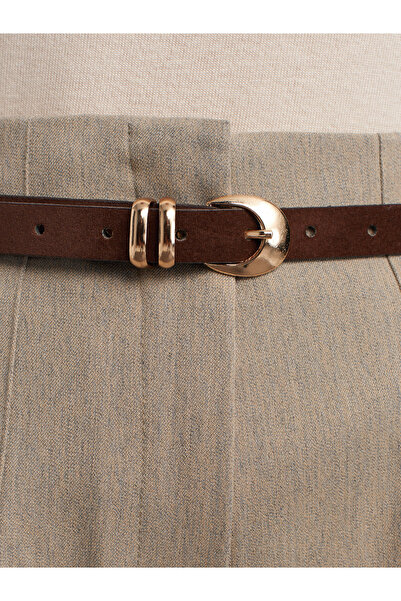 Dilvin 72181 Kemerli Yüksesk Bel Pantolon-Çağla