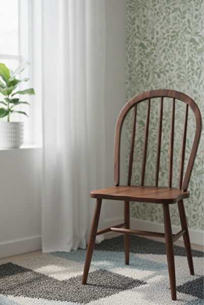 Woodenbend Milena Ceviz Rengi Kayın Ağacı Sandalye – Mat Lake İskandinav Mode...