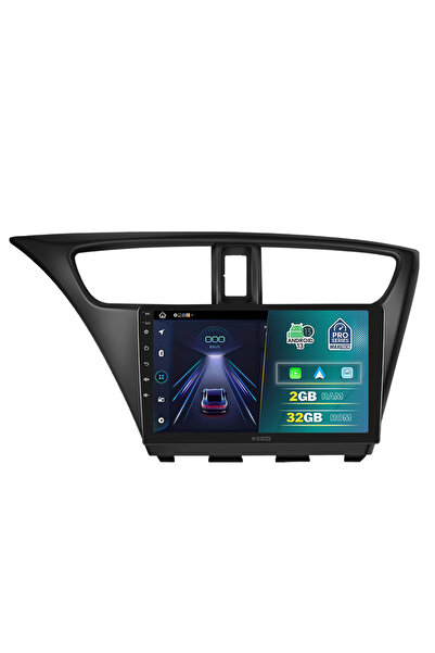 MaxTech Navigație Honda Civic 9 (FK2) Hatchback (2012-2017) dedicată, 2 GB RAM, 32 GB ROM, Carplay