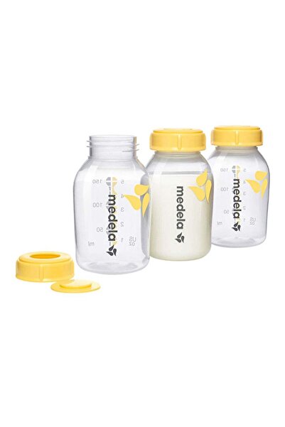 Medela Pack of 3 BPA-Free Breast Milk Bottles, 150 ml, Accurate Measurements, Pump Compatible