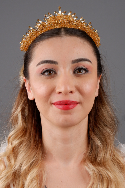 Hayalperest boncuk Margo Crystal Stone Tiara de mireasă Tiara de prințesă Acc...