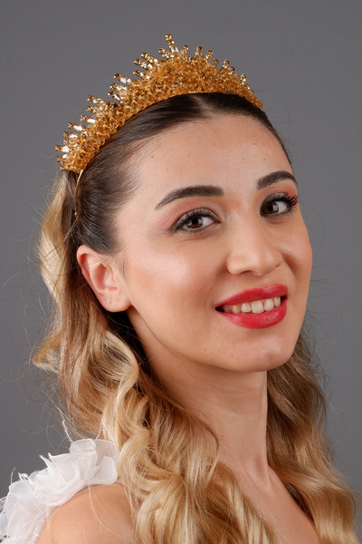 ESPEREST Margo Coroană de mireasă cu pietre de cristal strălucitoare, nuntă, ...