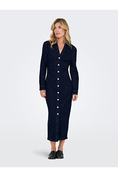 ONLY Jeanskleid ONLCAITLIN Langes Kleid