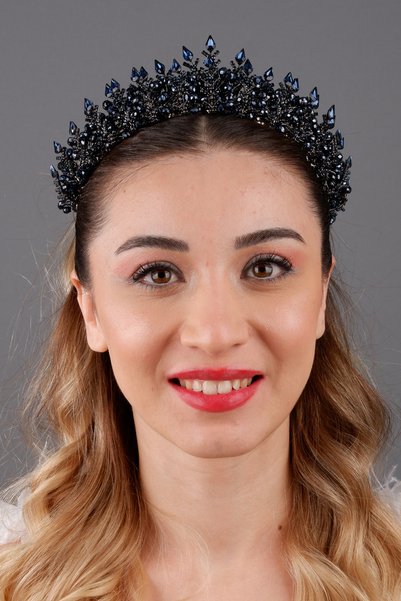 Hayalperest boncuk تاج العروس من حجر الكريستال من داليا، تاج الأميرة، إكسسوار الزفاف، تاج فستان السهرة والخطوبة
