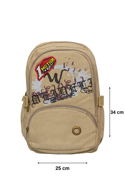 Catwins Small Size Canvas Fabric Waterproof Unisex School Backpack