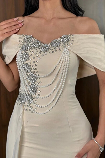 narvenia Off-shoulder pleated dress