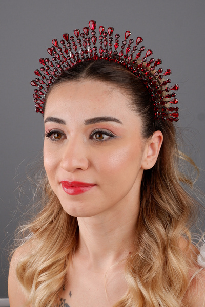 ESPEREST Coroană de mireasă din cristal cu frunze elegante Lyra, nuntă, logod...