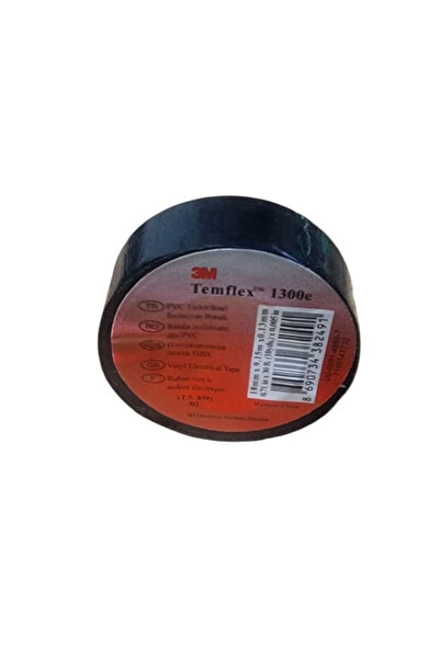 3M Temflex Siyah Izole Elektrik Bant 18MM x 9,15m x 0,13mm 1 ADET