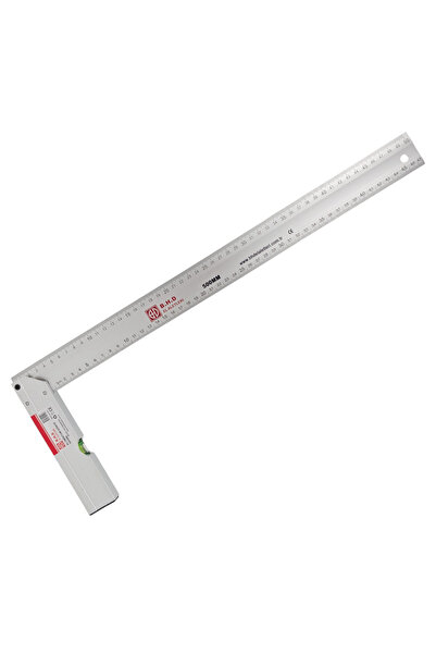 FIXONIC B.H.D BHD00199 500mm/50cm Alüminyum L Marangoz Gönye/Su Terazili