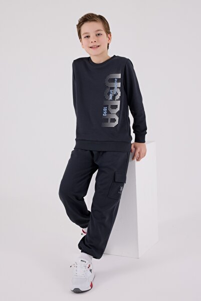 U.S. Polo Assn. Erkek Çocuk Uzun Kollu Kargo Cepli Pijama Eşofman Takımı