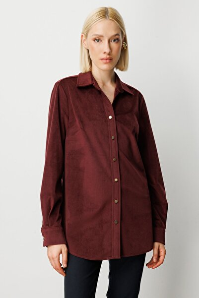 Ekol İnce Fitilli Kadife Gömlek 3045-26k