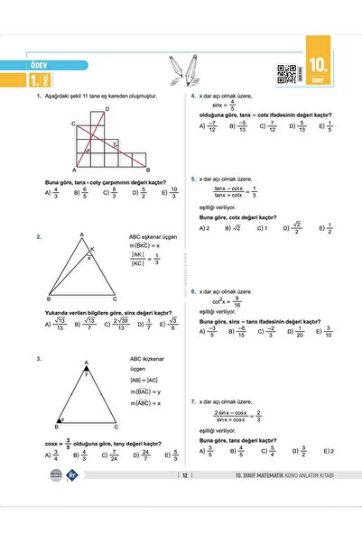 KR Akademi Yayınları Partikül Matematik Maarif Modeli 10. Sınıf Matematik Konu Anlatım Kitabı