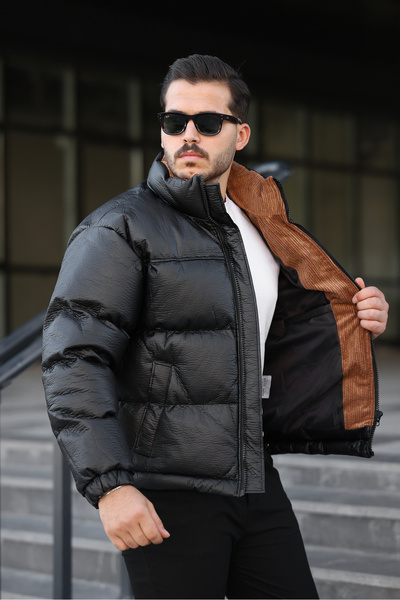 MODAEMAS Надуваемо кожено яке за мъже