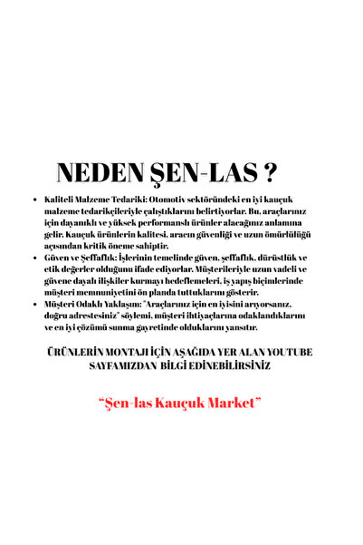 Şen-las Kauçuk Market Hyundai Accent Admire (2000-2003) Şen-Las 4 Kapı Fitili ŞL20210