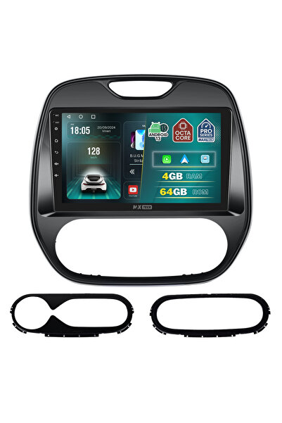 MaxTech Navigatie Renault Captur 2013-2017 dedicata, 4 GB Ram 64 GB Rom OctaCore, Carplay & Android auto