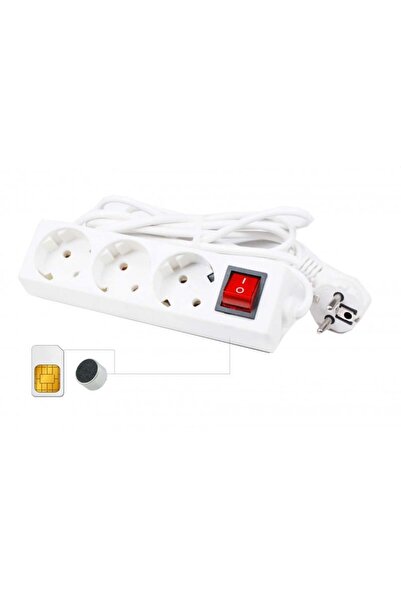 SMT SECURITY Professional Spy Microphone - Voice Activation - Integrated in Classic 220V Extension Cord