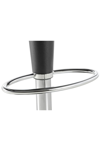 AWF AL WADI FURNITURE Fashy Glossy Adjustable Height Round Swivel Scoop Bar Chair Bar stool Kitchen chair Low Back Black