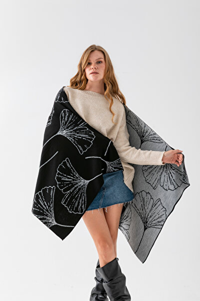 VEGA MODA شال كتف بنقشة أوراق الشجر، شال كتف أنيق ومريح مناسب للاستخدام في ات...