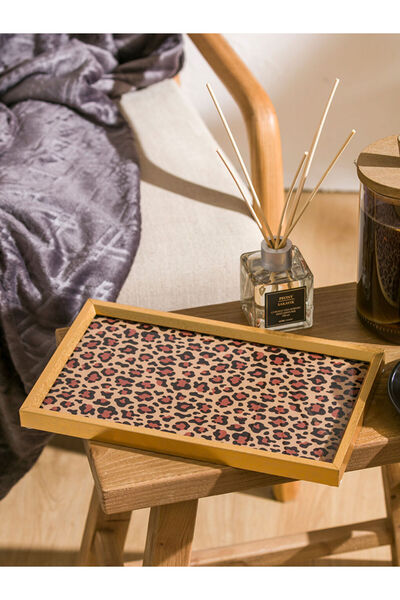 LC Waikiki Shining Store'dan Işıltılı Seçimler | Leopar Desenli Dekoratif Tepsi 30 cm