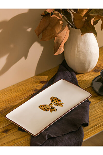 LC Waikiki Create Your Style from Uzg Store |   Bow Printed Ceramic Presentation Plate 28 cm