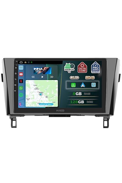 MaxTech Navigatie Nissan Qashqai J11 / X-trail 2014-2017 dedicata,8 GB Ram 128 GB Rom OctaCore, Carplay