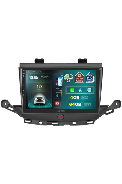 MaxTech Navigatie Opel Astra K 2015-2019 dedicata, 4 GB Ram 64 GB Rom OctaCore, Carplay & Android auto