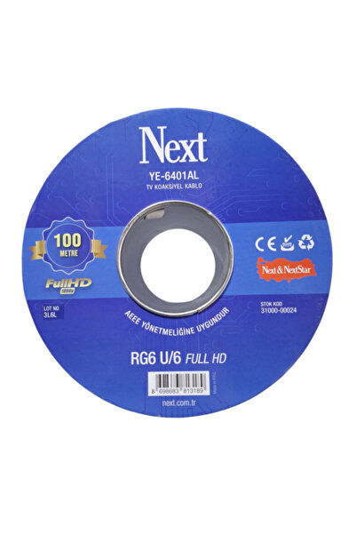 ANKTEK 10 Metre Anten Kablosu 4K Full Hd + 70 Cm Çanak + 4'lü Lnb YE 404 + 4 Contalı Konnektör (NEXT)