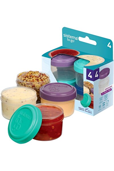 Sistema To Go 35 ml Sos Kabı – 4’lü Set, BPA Free, Mikrodalga/Derin Dondurucu...