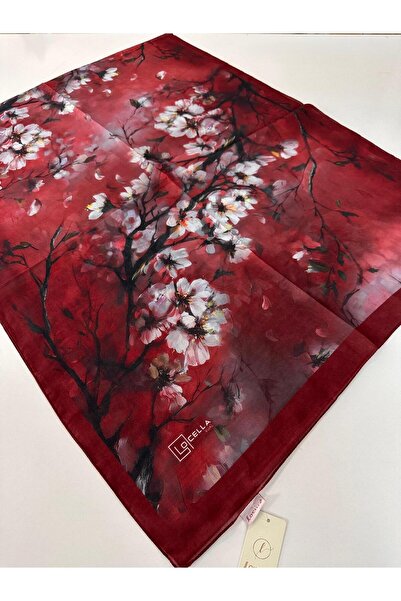 locella Cotton Voile Burgundy Series Shawl Lwd1306