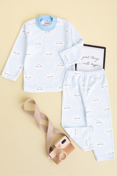 BEBENAZ Cotton Cloud Patterned Baby Pajama Set