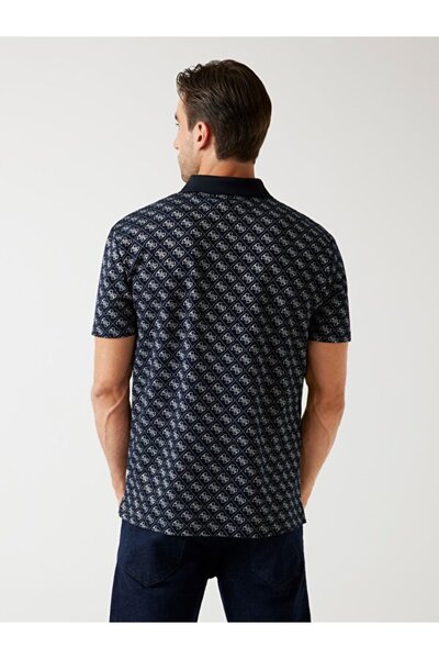 Guess Jacquard Men's Regular Fit Polo T-Shirt